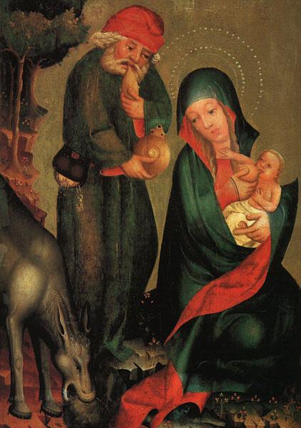 MASTER Bertram Rest on the Flight to Egypt, panel from Grabow Altarpiece g Germany oil painting art